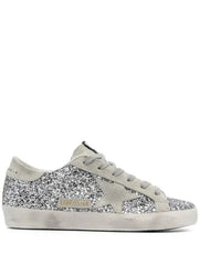 Golden Goose Super-Star glitter sneakers silver-tone