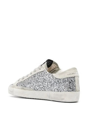 Golden Goose Super-Star glitter sneakers silver-tone