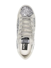 Golden Goose Super-Star glitter sneakers silver-tone