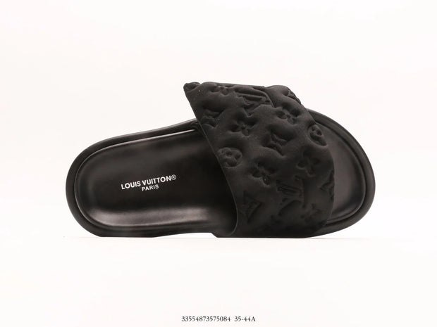 LV Black Pool Pillow Slide