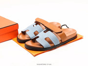 Hermès Chypre Sandal Blue Denim