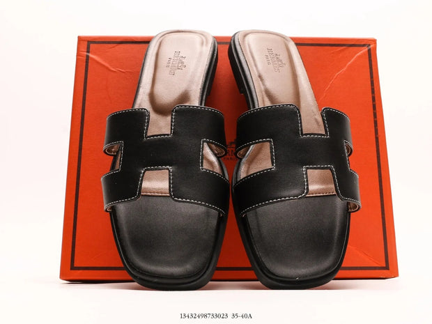 Hermes Oran Sandal Black