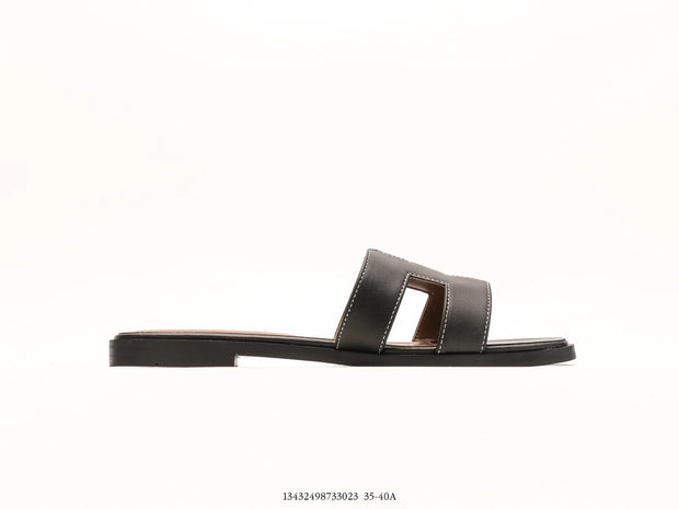 Hermes Oran Sandal Black