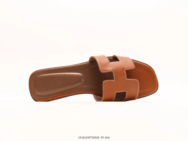 Hermes Oran Sandal Brown