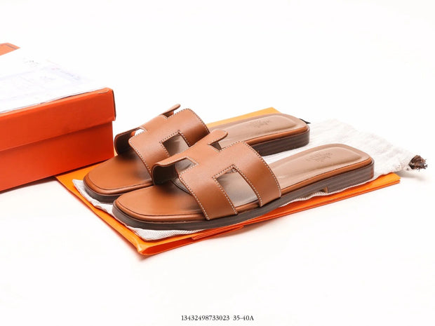 Hermes Oran Sandal Brown