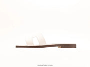 Hermes Oran Sandal White