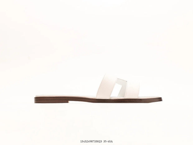 Hermes Oran Sandal White