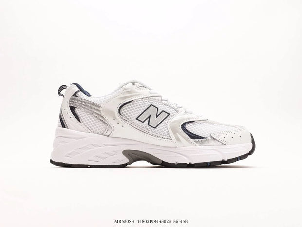 New Balance 530 White Silver Navy