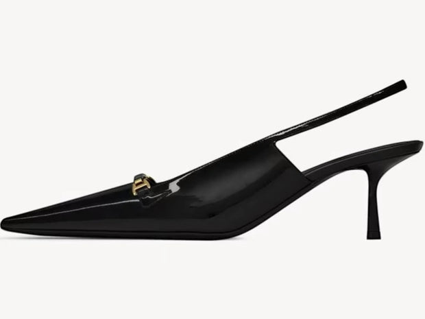 CARINE slingback pumps in patent leather